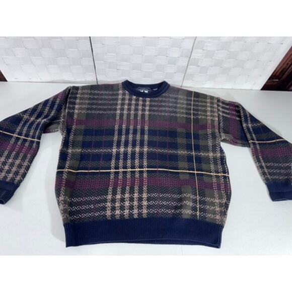 "Woods & Gray" Men's Sweater, 100% Cotton, Grandpa, Geometric Pattern, Size‎ LG - Picture 5 of 7